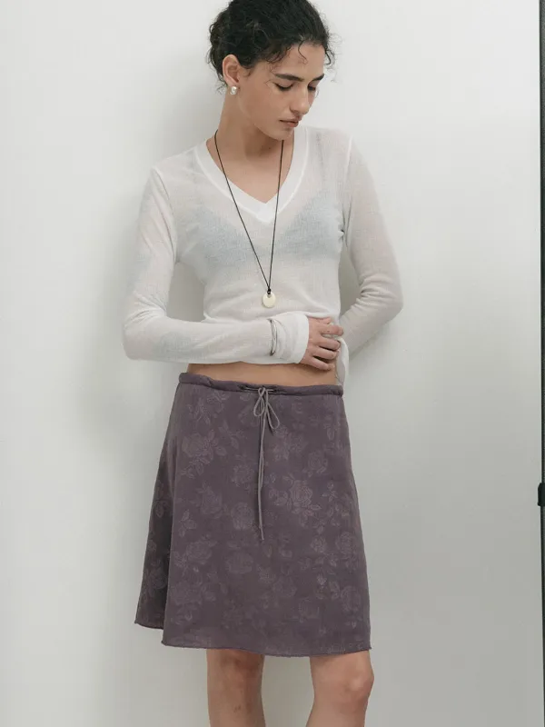 SIENA SEMI FLARED MIDI SKIRT_BLACK