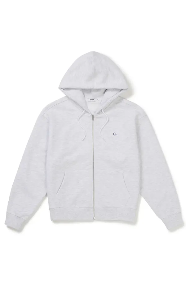 New Active Oversized Hoody Zip-up (Light Grey)