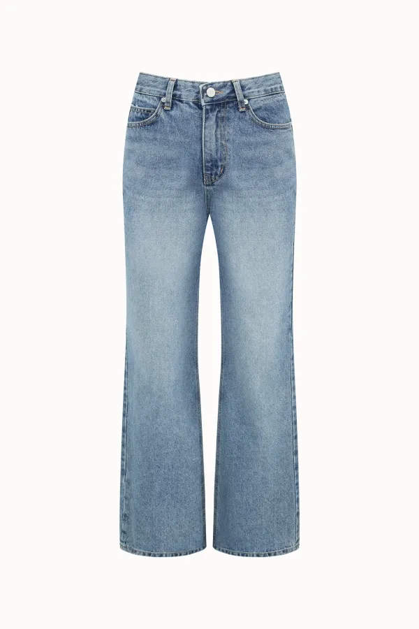[기장선택]Semi-Bootcut Denim[LMBFSP25DN5202-1]-Medium blue
