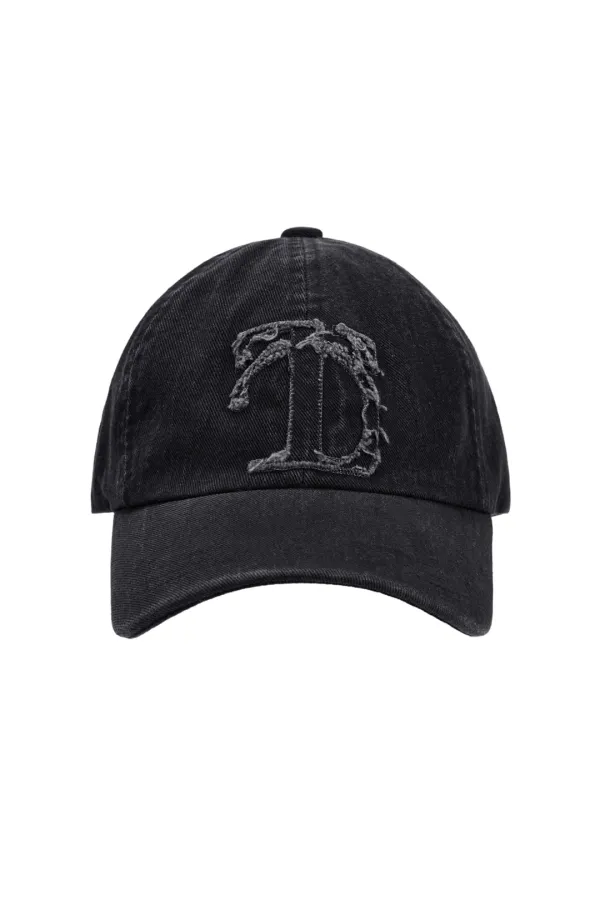 Raw Cut Damage Denim Cap [ Black ]