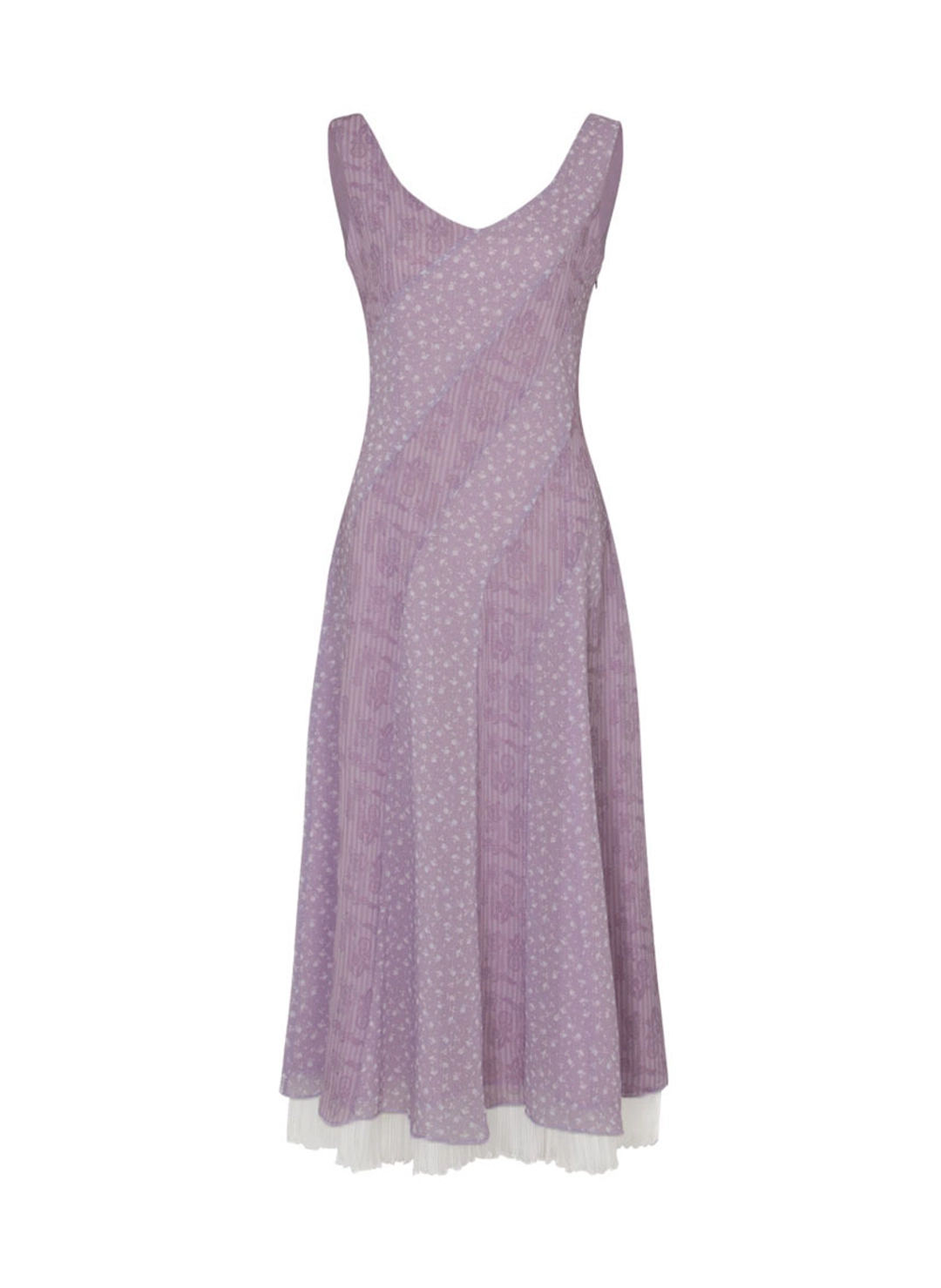 루루서울 Paisley Flower Mix Dress (Purple) 상품 이미지 3
