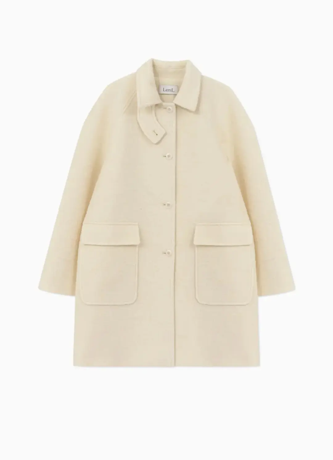 르닐 Alpaca Verde Boucle Half Coat (Ivory) 상품 이미지 1