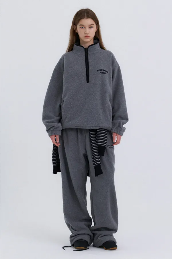 [Preview] 10.20 출고 Bobi Fleece Half Zip-Up - Grey