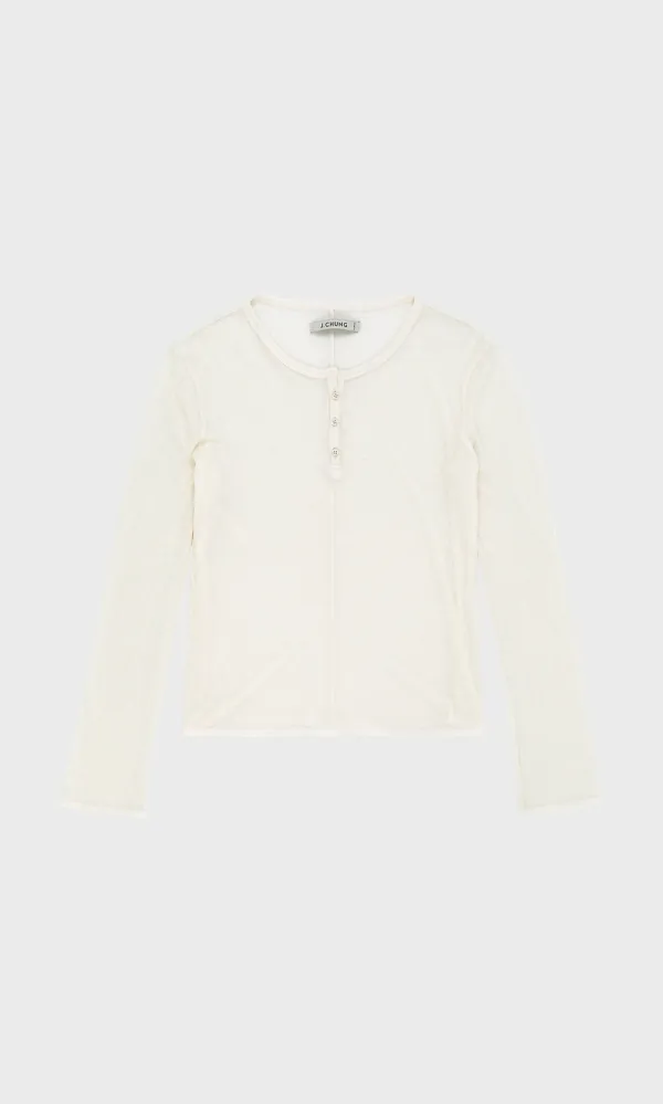 Misty Henley Neck Top_Ivory