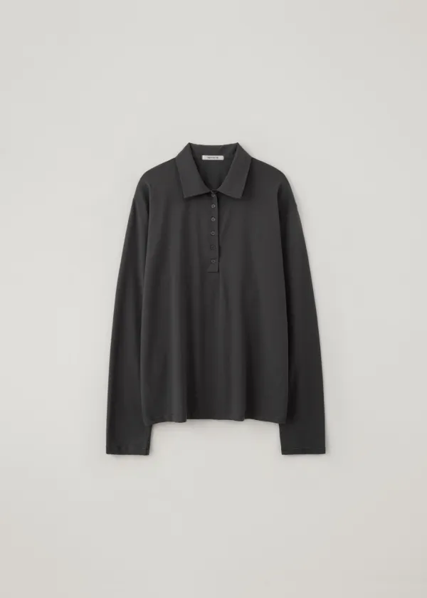 [2nd-reorder] Rise collar button top (ink)