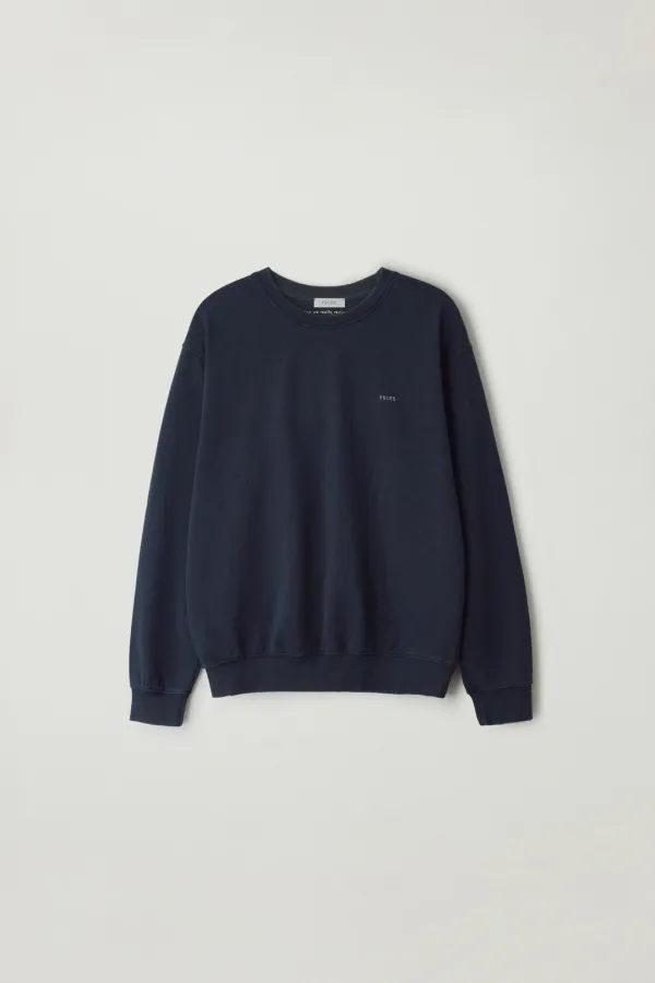 Washed cotton sweatshirt (Navy)