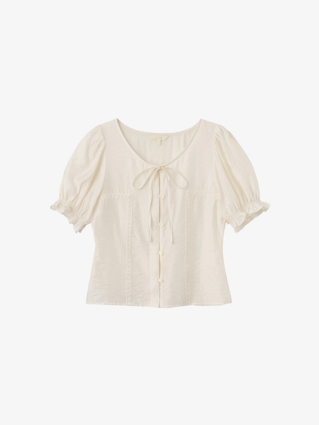 르니나 ELORA round neck puff blouse_ivory 상품 이미지 1
