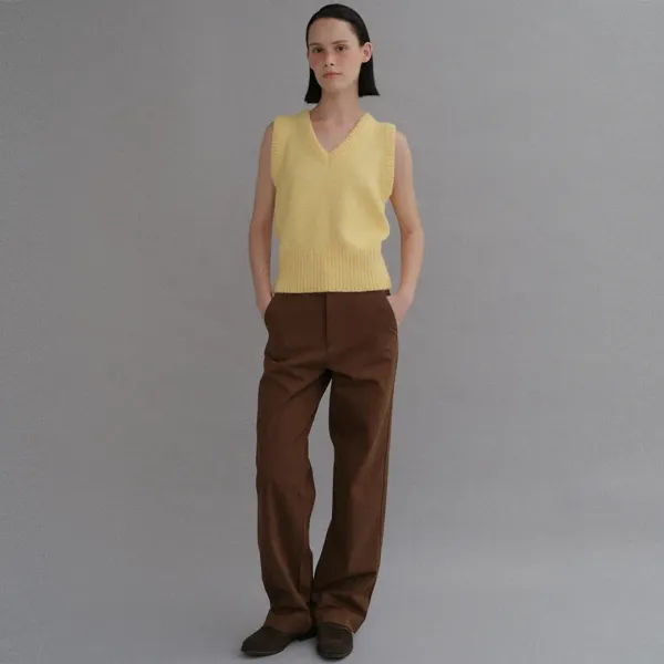 Straight cotton pants