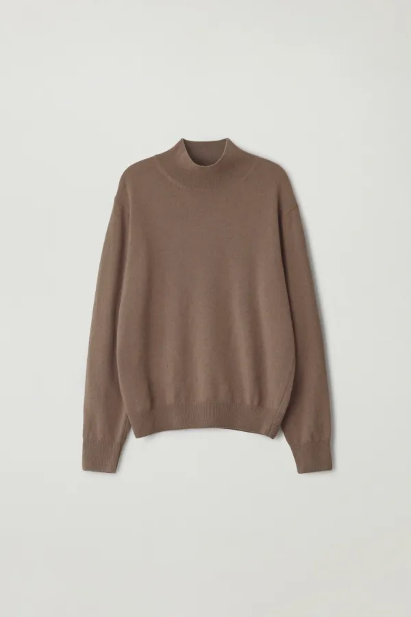 Mock neck sweater (Camel)