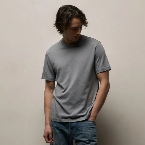 Cotton Cashmere Short Sleeve Tee - Ore