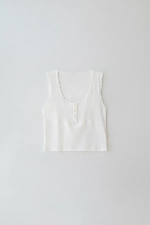 Lazy punching sleeveless (white)