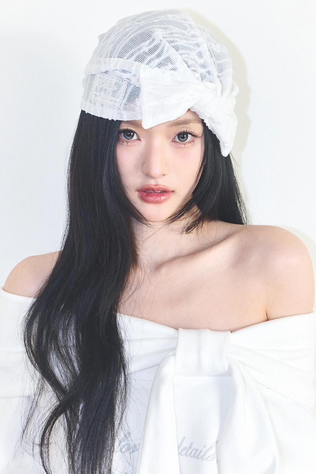 일리고 보우 레이스 비니 화이트 상품 이미지 1