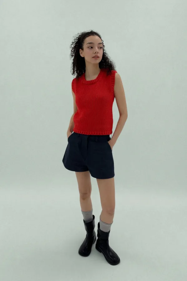 Maren knit top / Red