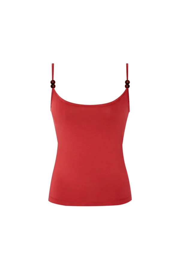 BUBBLE BEAD TANK TOP (RED)