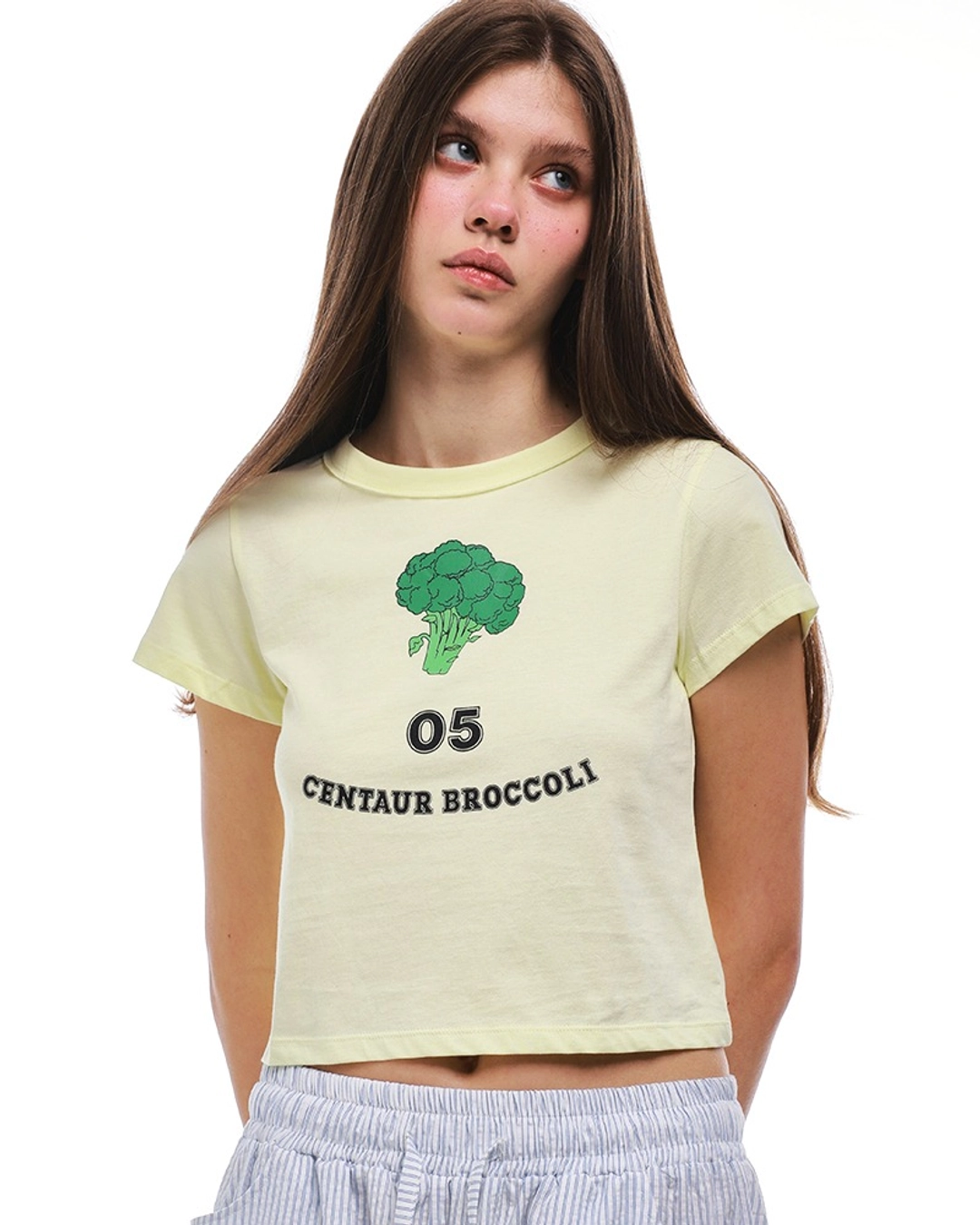 센토르 CENTAUR BROCCOLI CROP T-SHIRTS_YELLOW 상품 이미지 1
