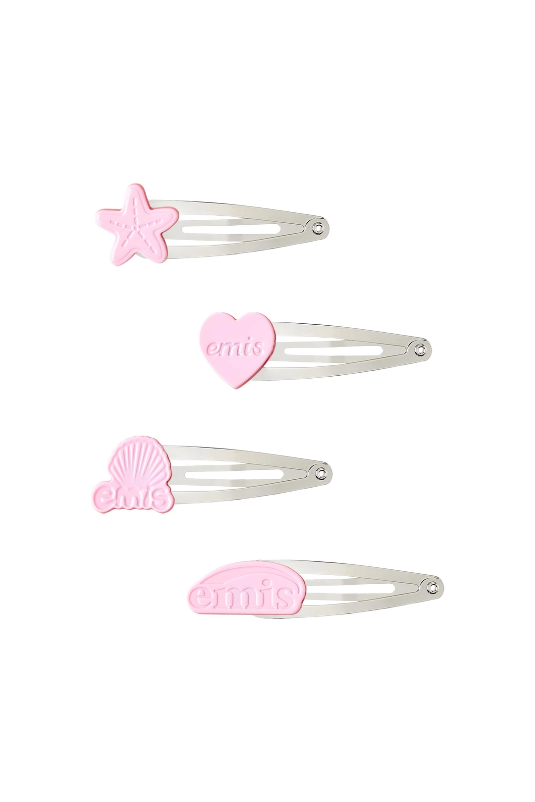 이미스 LOGO SNAP HAIR CLIP-PINK 상품 이미지 1