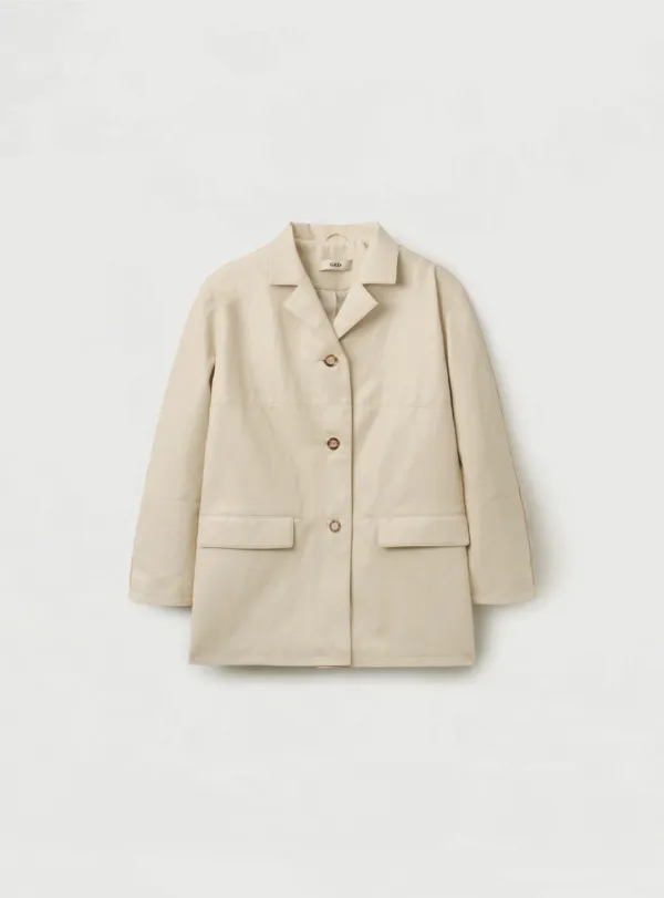 [2ND] VANILLA LEATHER JACKET