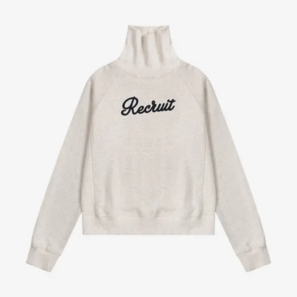Rec Ruit Raglan Turtle Neck Sweat Shirt (Ivory)