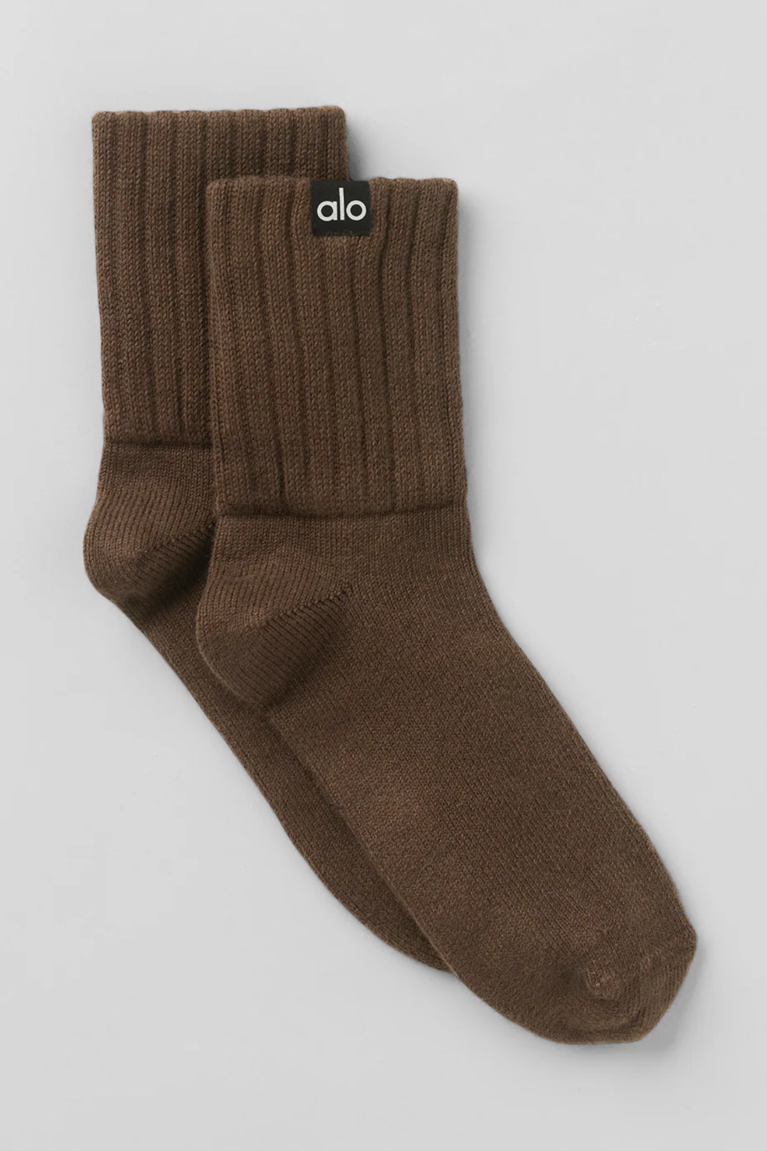 알로요가 Unisex Half-Crew Scrunch Sock - Espresso 상품 이미지 1