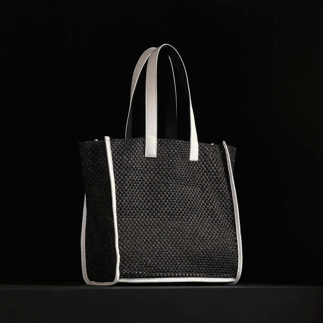 제임스펄스 Raffia Tote - Black Sea 상품 이미지 2