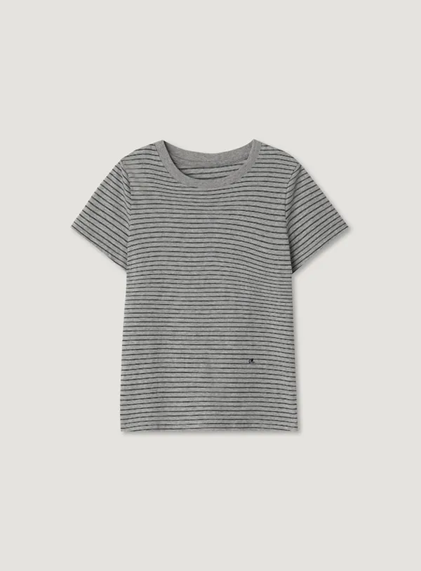 [ROUTINE] ORIGIN TEE_GREY STRIPE