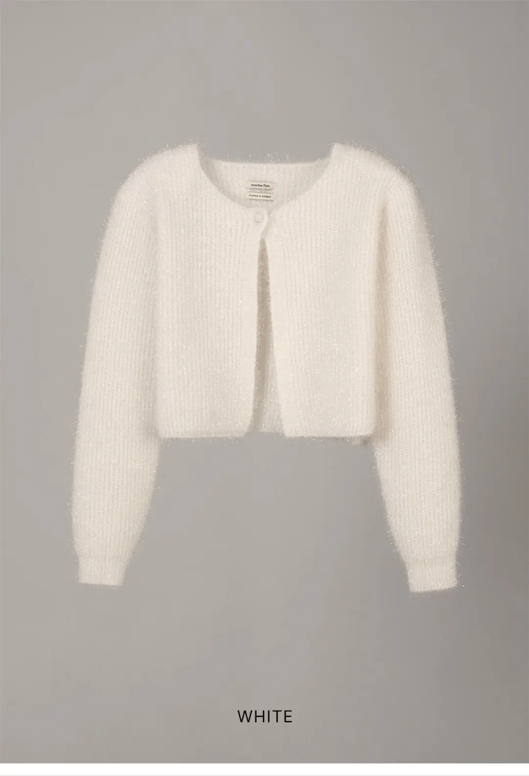 오버듀플레어 GLITTER CARDIGAN_WHITE 상품 이미지 1