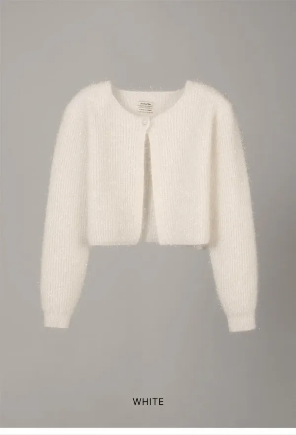GLITTER CARDIGAN_WHITE