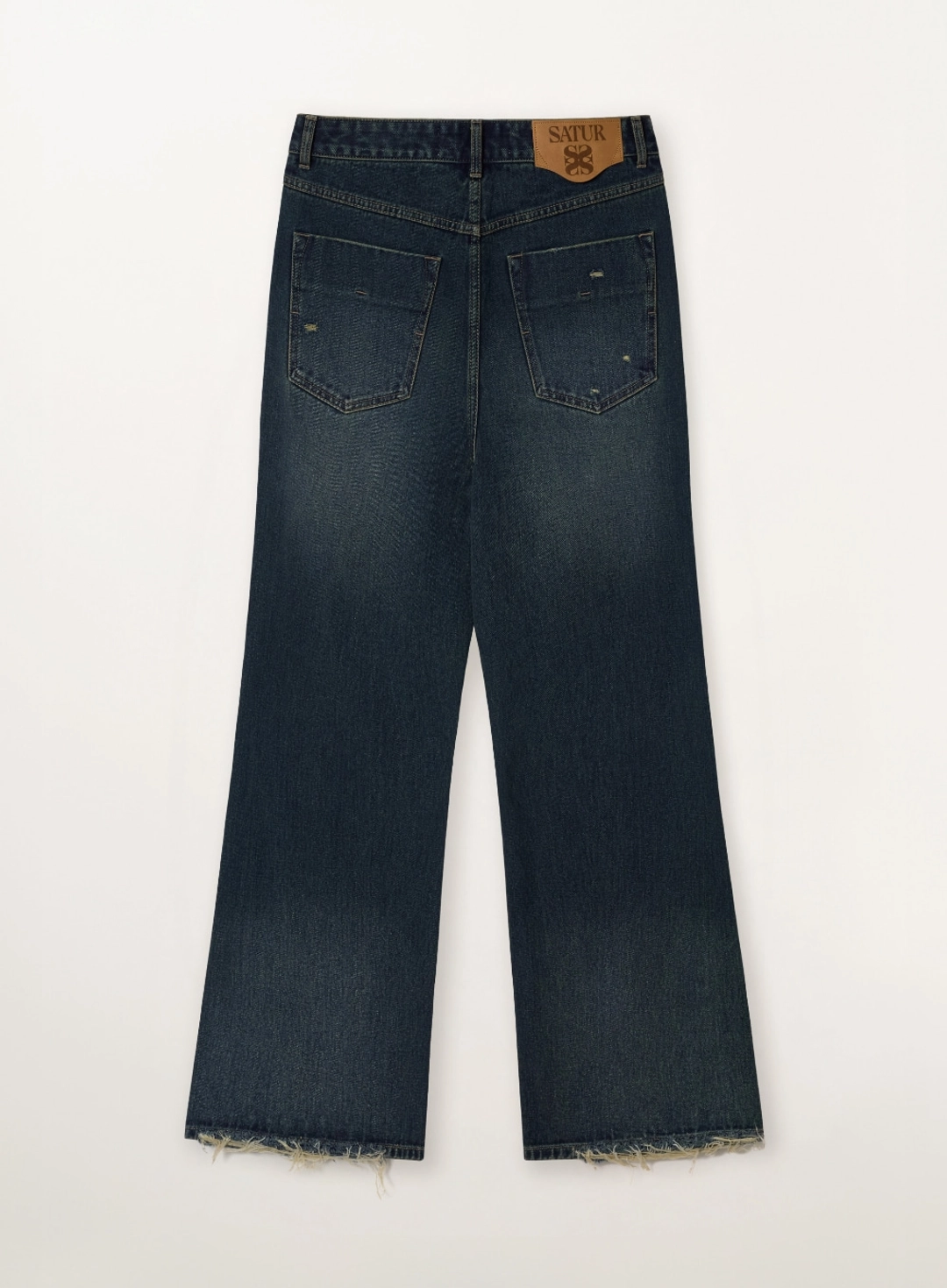 세터 Damage Washed Flare Fit Denim Pants - Deep Blue 상품 이미지 2