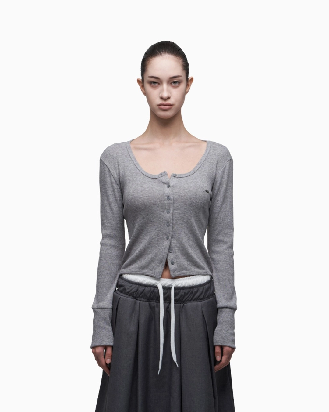 시너진 SLIM RIB KNIT CARDIGAN MELANGE 상품 이미지 1