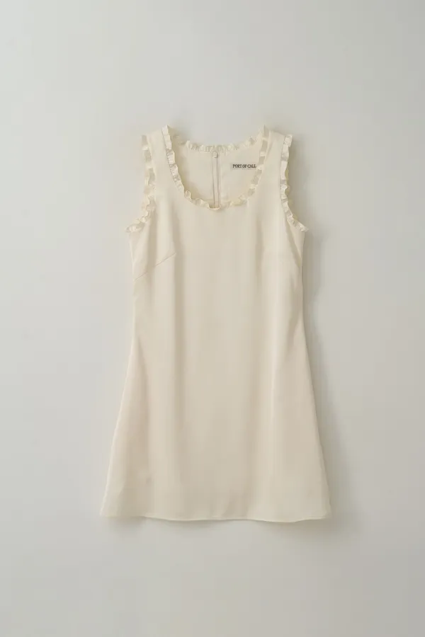 our frill mini dress_ivory