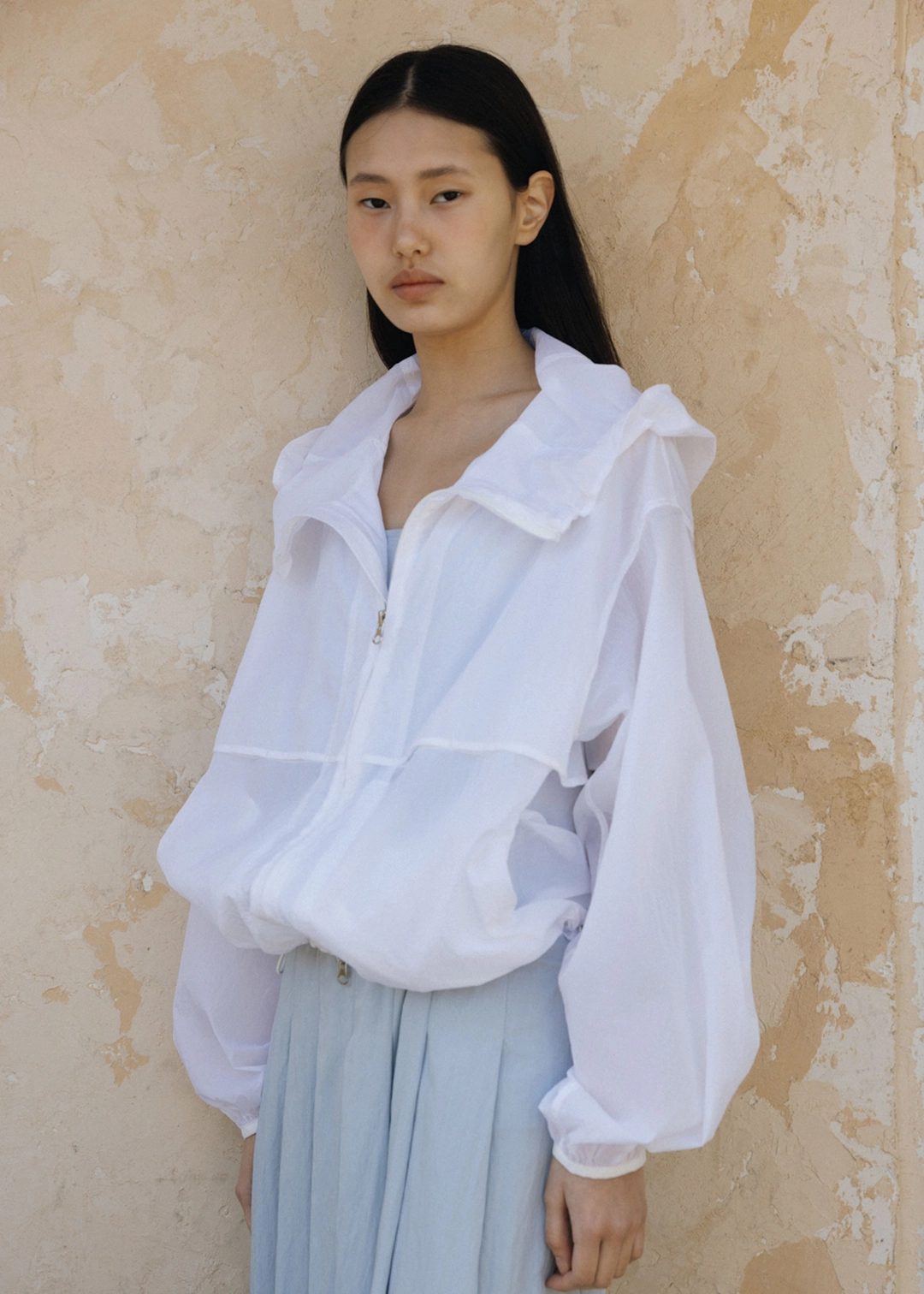더라이 Hooded Windbreaker(White) 상품 이미지 2