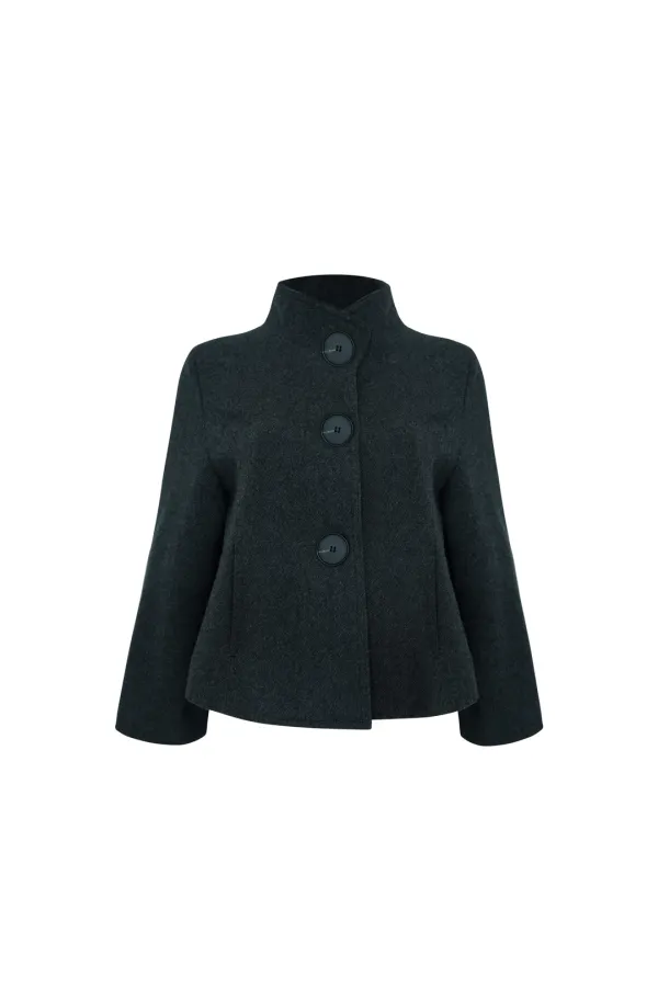 PANEL SHORT JACKET (GRAY)