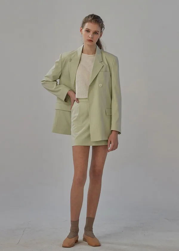 Short slit skirt (mint)