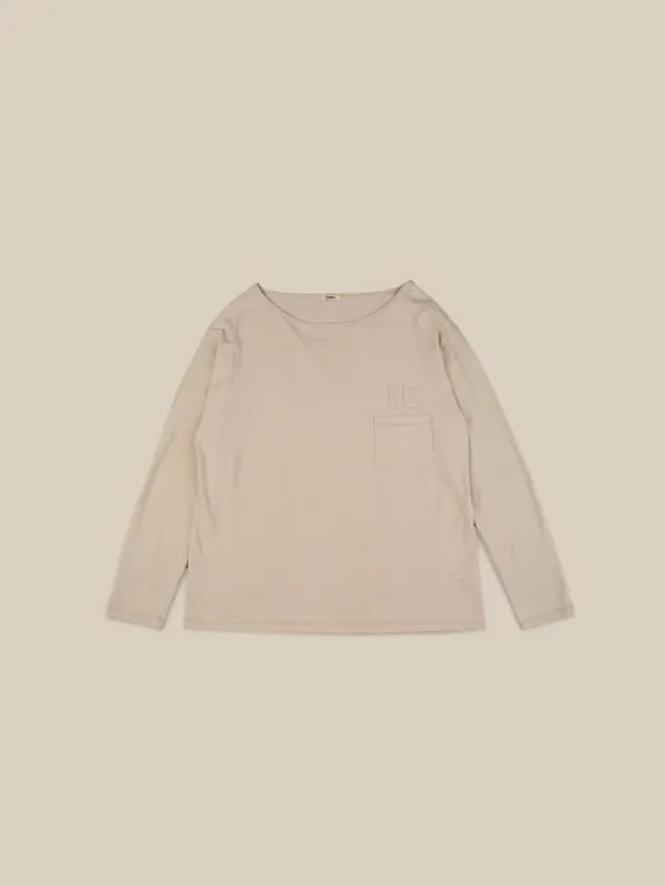 PATCHED POCKET OFF SHOULDER T [ MINT ]