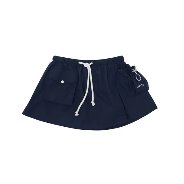 [2차] Drawstring Utility Skirt (ocean navy)