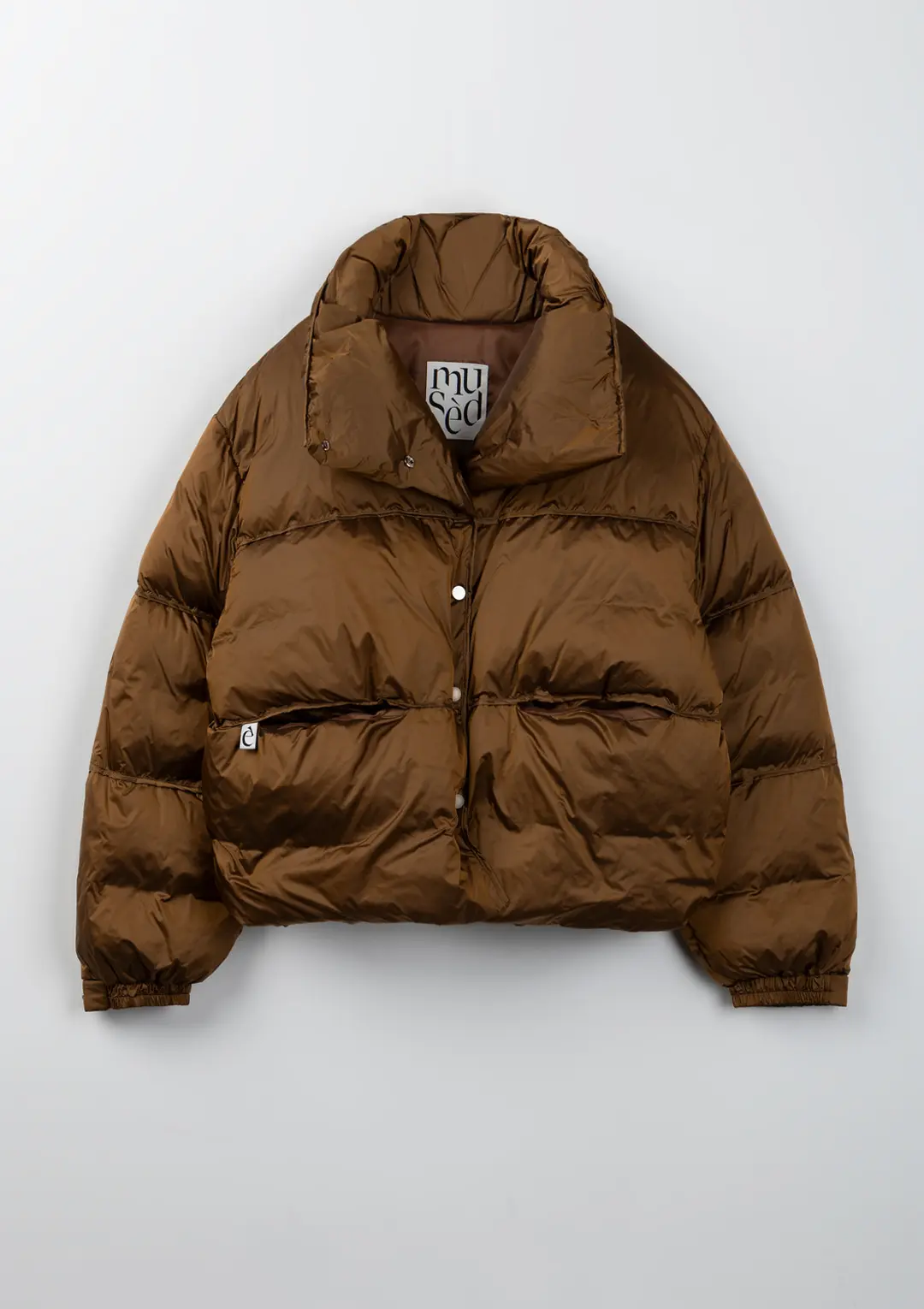 Mused Short Puffer Jacket - Caramel