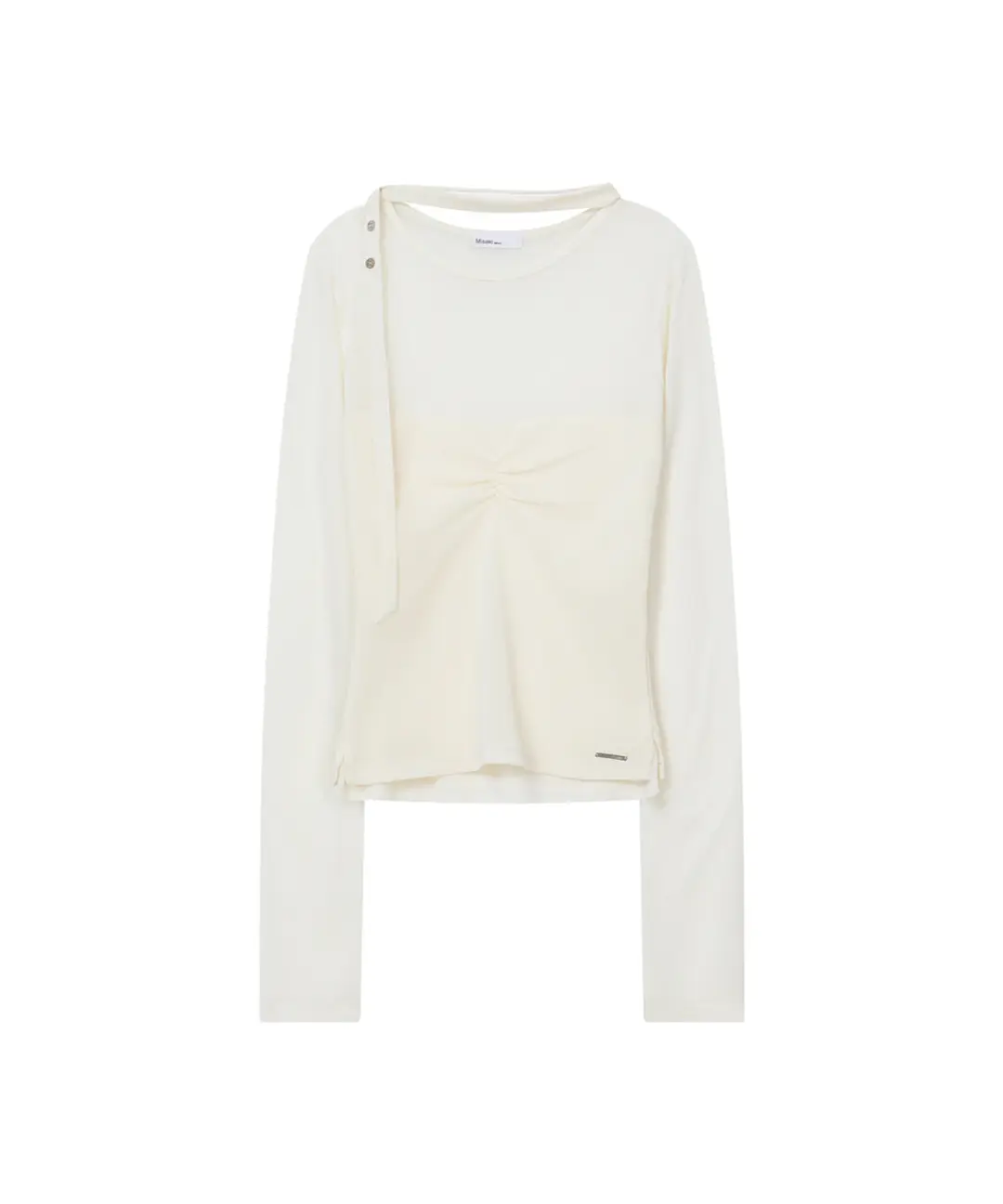 미세키서울 Sheer layered scarf long sleeves IVORY 상품 이미지 1