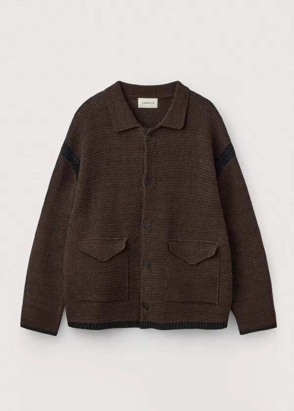 Paper yarn crochet jacket_Umber