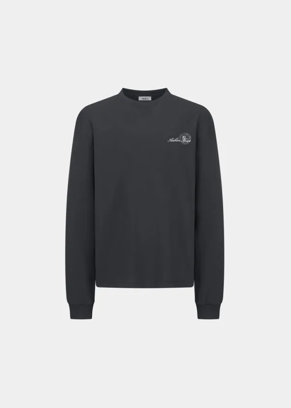 NOICE STAMP LONG SLEEVE T-SHIRT - DARK GRAY