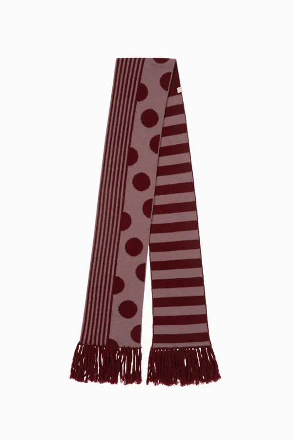 DOT STRIPE MUFFLER, PINK