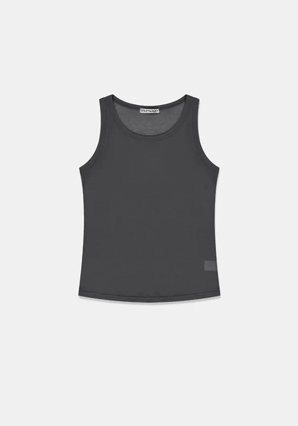 Sheer sleeveless (Charcoal)
