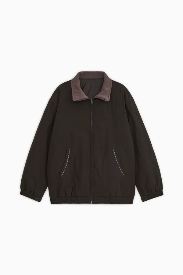 [10/6 SOON] FLORAL EMBROIDERY PADDED BLOUSON, BROWN