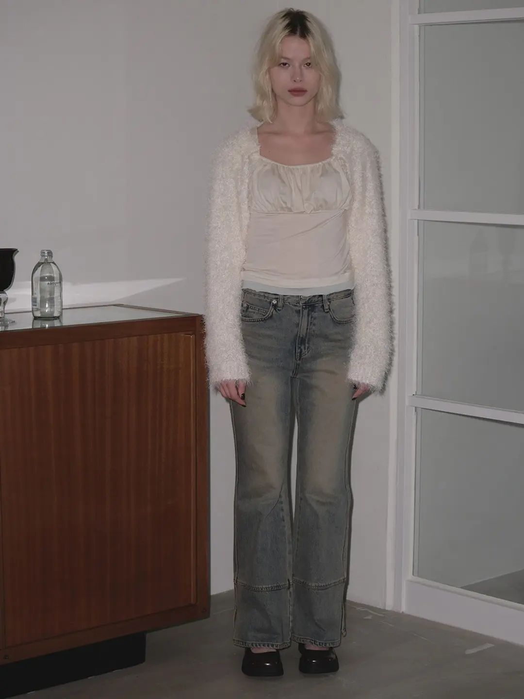 마가린핑거스 SEMI BOOT-CUT DENIM PANTS (LIGHT INDIGO) 상품 이미지 2