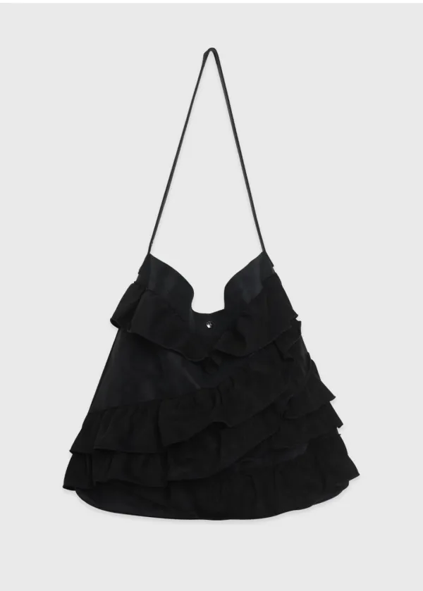  [ONE SIZE]  Tabitha Frill Layeres Shoude Bag  타비타 프릴 레이어드 숄더 백 (사계절-데일리템-기본템-캐주얼-보헤미안-빈티지-페이크-자석스냅-코디템-자체제작) 