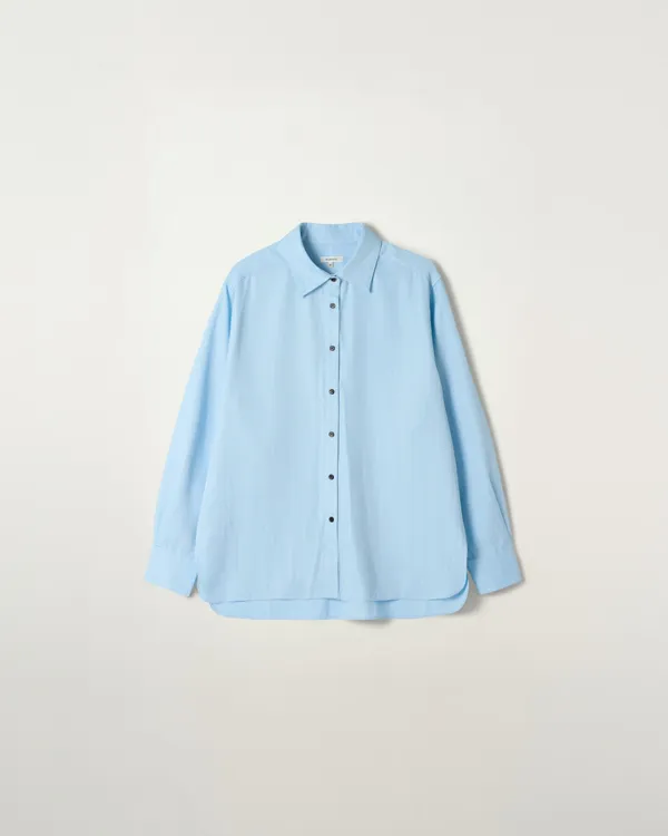 Classic Pinstripe Shirt [SKY BLUE]