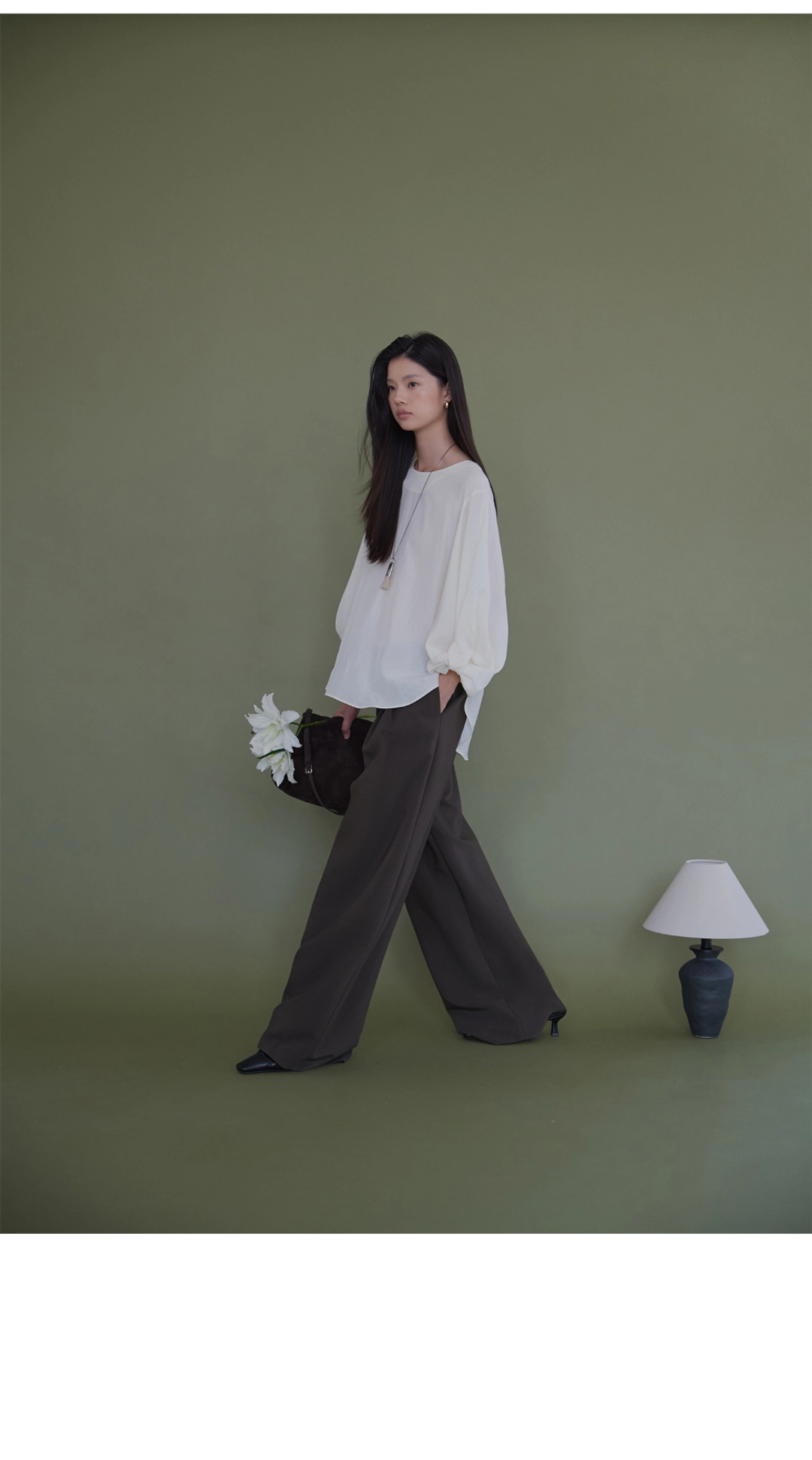 오디에스 [3rd 재입고] Oboe Blouse (Deep Brown) 상품 이미지 2