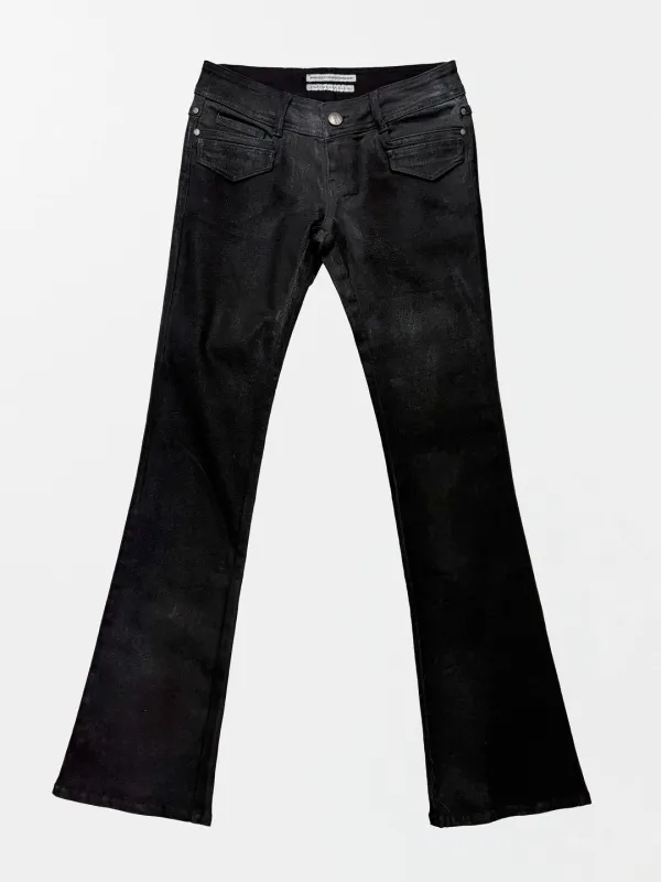 Metallic Bootcut Denim Black