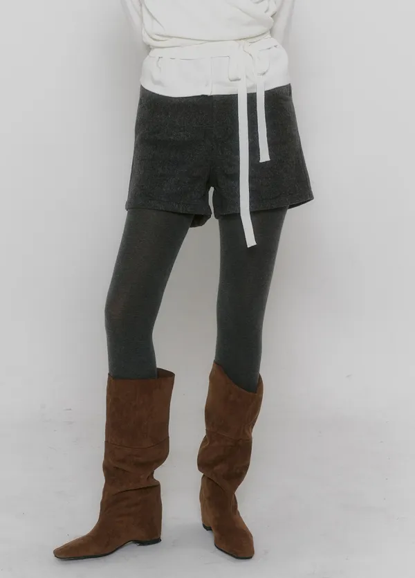 [25-36] Luadelle Wool Shorts 루아델 울 쇼츠 (겨울-가을-데일리룩-하객룩-출근룩-오피스룩-클래식-기본팬츠-반바지-A라인-숏팬츠-속밴딩-히든밴딩-체형커버-자체제작)