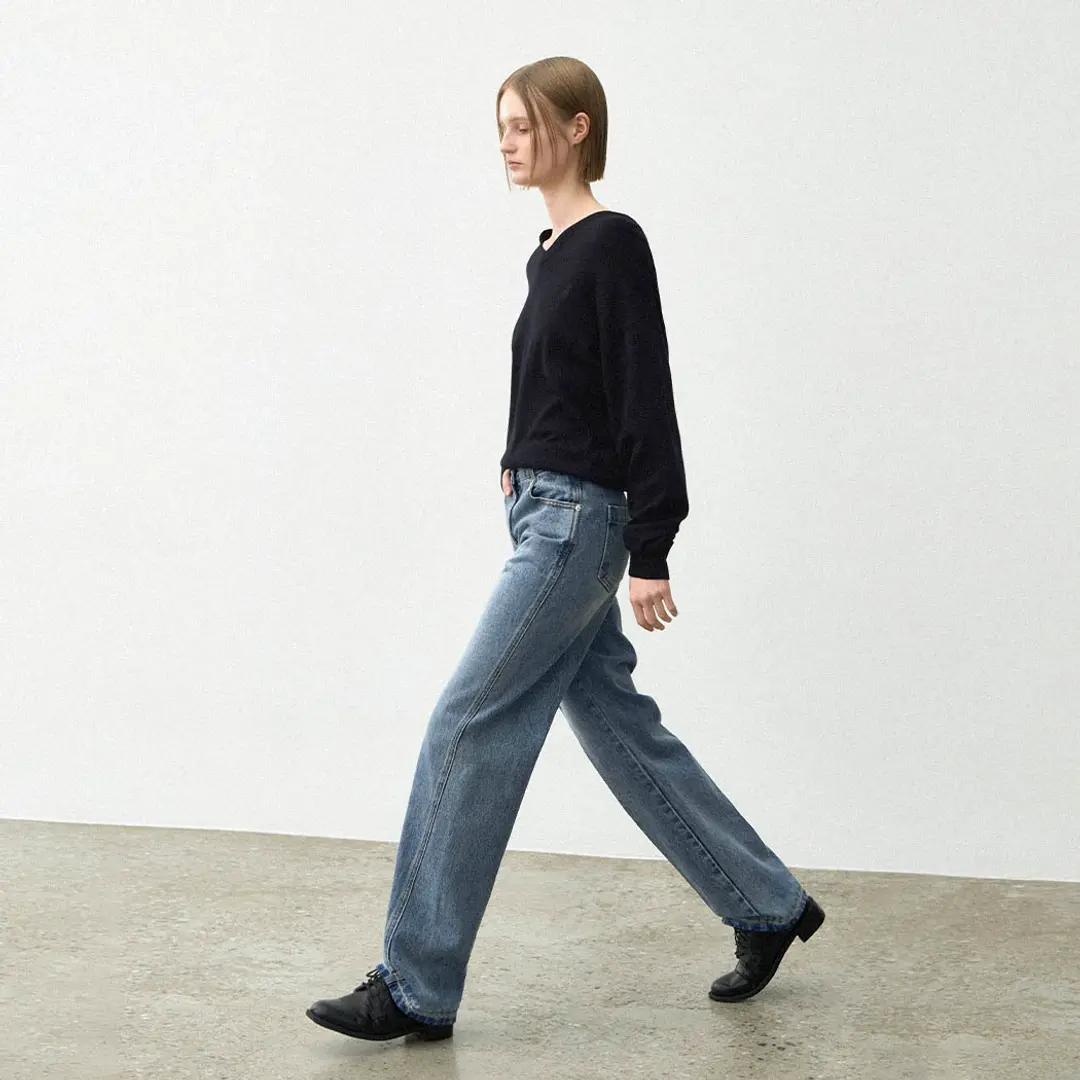 아뜰리에 나인 (Z-PT-5634)ESSENTIAL STRAIGHT FIT DENIM PANTS 상품 이미지 1