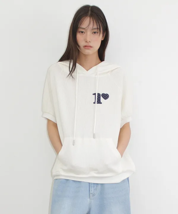 [7/16 순차배송] DOT R HALF SLEEVE HOODIE SOFT YELLOW